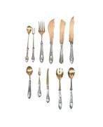 Bestekset - Metaal, Verzilverd - Set van 11 verschillende