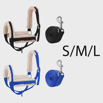 Verstelbare Nylon Halster met Lijn voor Paarden, Koeien, Sch, Verzenden, Nieuw