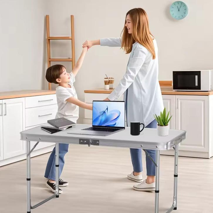 Opvouwbare Campingtafel 120 cm – Verstelbare Hoogte, Caravans en Kamperen, Kampeermeubelen, Nieuw, Verzenden