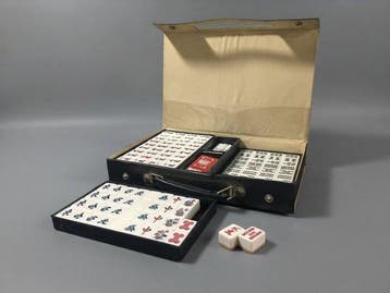 Japanese - Beeld, Vintage Japanese Mahjong Tile Set -, Antiek en Kunst
