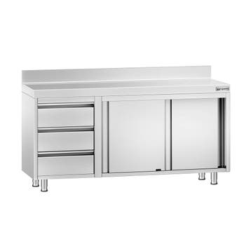 GGM Gastro | RVS Werkkast PREMIUM - 1600x700mm - met 2 |, Verzenden, Nieuw in verpakking, Meubilair