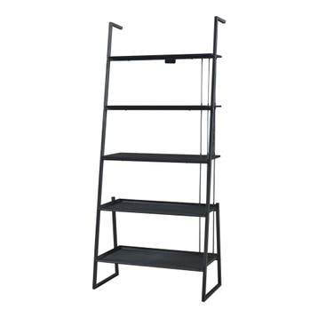 Staand rek Storfjord ladderplank 183,5x80x40 cm zwart [en.ca, Verzenden, Nieuw