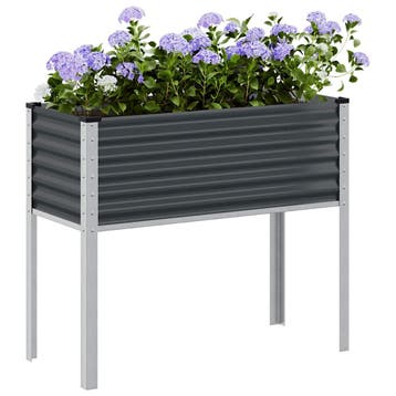 vidaXL Plantenbak Antraciet 100x45x90 cm Staal, Tuin en Terras, Verzenden, Nieuw, Metaal