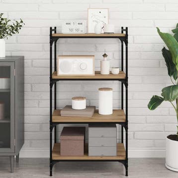 vidaXL Boekenplank Bord 3-laags 4 st 60 x 40 x 1,5 cm, Verzenden, Nieuw, Overige houtsoorten, Minder dan 50 cm
