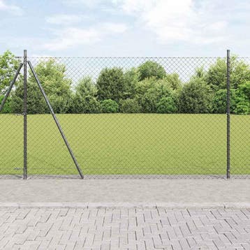 vidaXL gaashek met betonnen voetstuk 10 x 1,5 m PVC-Coated, Verzenden, Nieuw, IJzer