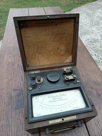 Meylan DArsonval Wattmeter etalon - Hout - 1920-1930