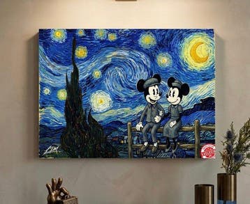 Lego Merchandise - Art - “Mickey & Minnie – Starry Night, Nieuw