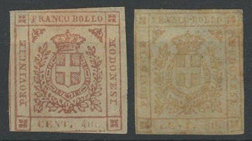 Italiaanse oude staten - Modena 1859 - Voorlopige regering,, Gestempeld
