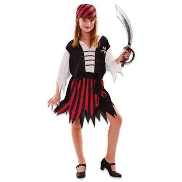 Piratenkostuum meisje, Verzenden, Nieuw, Feestartikel