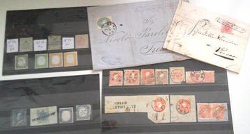 Italië 1850/1862 - Oude Italiaanse Staten, partij postzegels, Gestempeld