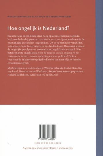 Hoe ongelijk is Nederland? / WRR Verkenningen / 28, Verzenden, Gelezen, Monique Kremer
