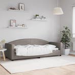 vidaXL Slaapbank 80x200 cm stof taupe, Huis en Inrichting, Slaapkamer | Bedden, Eenpersoons, Verzenden, Nieuw, 80 cm