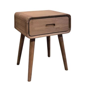 Retro nachtkast gerecycled teakhout -  1 ladeOverige teak, Ophalen of Verzenden, Nieuw