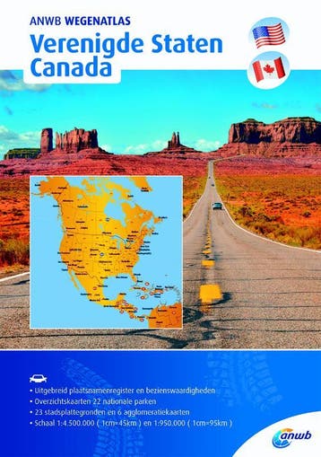 Verenigde Staten/ Canada / ANWB Wegenatlas - ANWB, Verzenden, Gelezen, ANWB