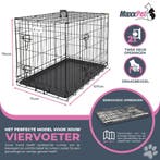 MaxxPet Hondenbench met Plaid - Zwart - Incl. Plaid - 107..., Dieren en Toebehoren, Verzenden, Nieuw