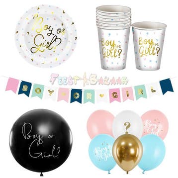 Gender Reveal Versiering - Slinger Ballonnen Confetti & meer, Ophalen of Verzenden, Nieuw, Versiering, Geboorte of Huwelijk