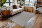 Laagpolig Vloerkleed | Tunis | Effen | Zilver | 160x230 cm, Huis en Inrichting, Verzenden, Nieuw