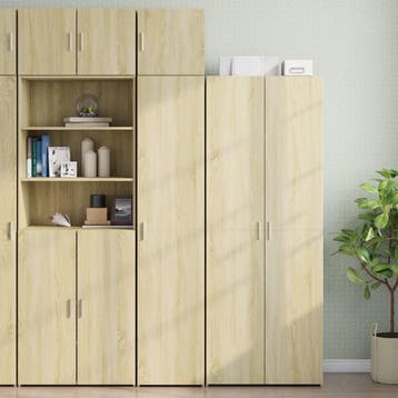 vidaXL Opbergkast smal 40x42,5x225 cm bewerkt hout sonoma, Verzenden, Nieuw, Minder dan 25 cm, Minder dan 100 cm