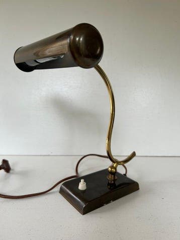 HECA - Bureaulamp - Messing, Antiek en Kunst