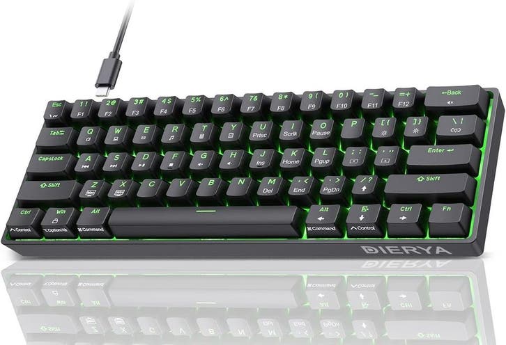 Compact Gaming Keyboard - RGB 61 Toetsen | Laatste Stuk!, Computers en Software, Toetsenborden, Ergonomisch, Bedraad, Qwerty, Nieuw