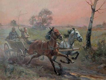 European School (XIX-XX) - Horse Drawn Cart