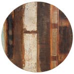 vidaXL Tafelblad rond 15-16 mm 70 cm massief gerecycled hout, Huis en Inrichting, Tafels | Eettafels, Verzenden, Nieuw