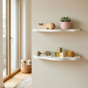 Wandplank Sirlstalo set van 2 voor kinderkamer 57x19x3 cm wi, Verzenden, Nieuw