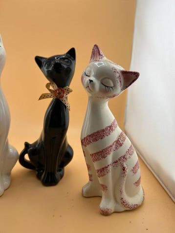 Figuur - Keramik Katzenfigur(en) (4) - Keramiek