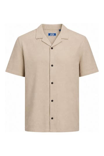 Jack &amp; Jones Overhemd Jongens in maat 164 Beige, Verzenden, Zo goed als nieuw, Jack &amp; Jones, Jongen of Meisje