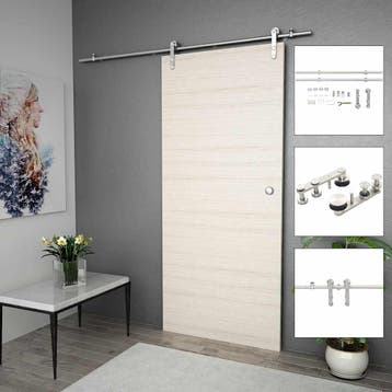 vidaXL Schuifdeur onderdelenset 183 cm roestvrij staal, Verzenden, Nieuw