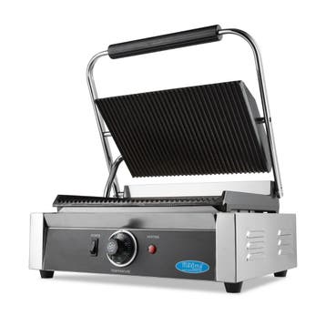 Contactgrill - Gegroefd - Enkele Grillplaat - 33,5 cm, Witgoed en Apparatuur, Contactgrills, Verzenden, Nieuw