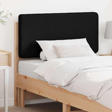 vidaXL Gestoffeerd hoofdbord Bruin en zwart 80 cm Massief, Verzenden, Nieuw, Bruin, Hout