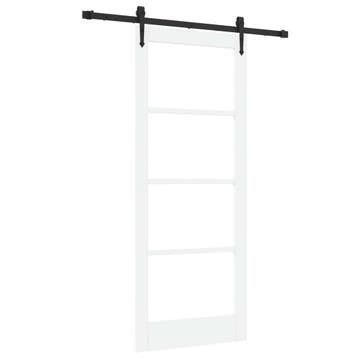 vidaXL Schuifdeur ORKDAL Wit 83 x 202 cm Massief grenenhout, Verzenden, Nieuw