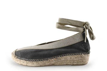 Shabbies Amsterdam Espadrilles in maat 38 Grijs, Shabbies Amsterdam, Verzenden, Zo goed als nieuw, Grijs