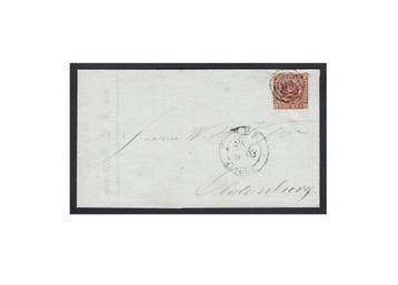 Denemarken 1851/54 - Wapen van 4e RBS Altona naar Oldeburg, Gestempeld