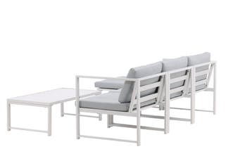 Hoek Loungeset Hugo Wit/Lichtgrijs Aluminium The Outsider, Verzenden, Nieuw