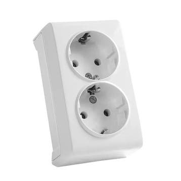 Viko by Panasonic Vera Wit Dubbel Geaard Stopcontact - Op..., Ophalen of Verzenden, Nieuw