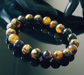 Amber Vintage Baltisch Amber Armband - Ronde Amber Kralen -