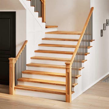 vidaXL Traptreden 2 st 120x30x2 cm massief eikenhout, Verzenden, Nieuw