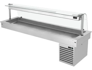 GGM Gastro | Drop-in koelbak - 2100mm - +2 tot +8°C - 6x GN, Verzenden, Nieuw in verpakking, Koelen en Vriezen