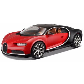 Modelauto Bugatti Chiron 1:18 rood - Modelauto, Ophalen of Verzenden, Nieuw