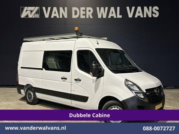 Opel Movano | 2.3 Turbo 150pk L2H2 Dubbele Cabine Inrichting, Gebruikt, Euro 6, Wit, Dealer onderhouden