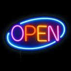 GGM Gastro | Led lichtbord - OPEN - dimbaar - Blauw - Bont -, Verzenden, Nieuw, Effen, Bord(en)