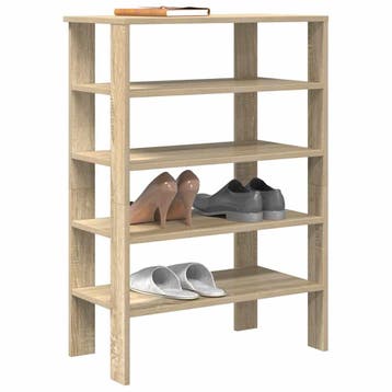 vidaXL Schoenenrek 61x32x87,5 cm bewerkt hout sonoma, Huis en Inrichting, Kasten | Schoenenrekken, Verzenden, Nieuw