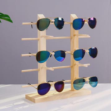Houten Brillen Display Standaard - 5 Lagen Opbergrek voor Zo, Verzenden, Nieuw