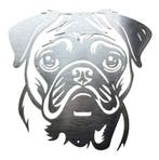 Wanddecoratie metaal van hondenras mopshond -pug., Verzenden, Nieuw