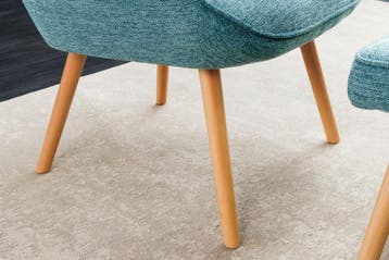 Moderne fauteuil SCANDINAVIA blauw getextureerde massief, Huis en Inrichting, Fauteuils, Ophalen of Verzenden, Nieuw