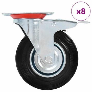 vidaXL 8 st Zwenkwielen 125 mm, Verzenden