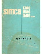 1965 SIMCA SERVICE & GARANTIE HANDLEIDING NEDERLANDS, Nieuw, Author