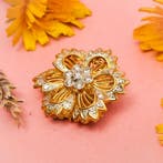 Gouden broche/hanger met diamant; 0,715 ct., Sieraden, Tassen en Uiterlijk, Bedels, Ophalen of Verzenden, Gebruikt, Goud, Overige merken